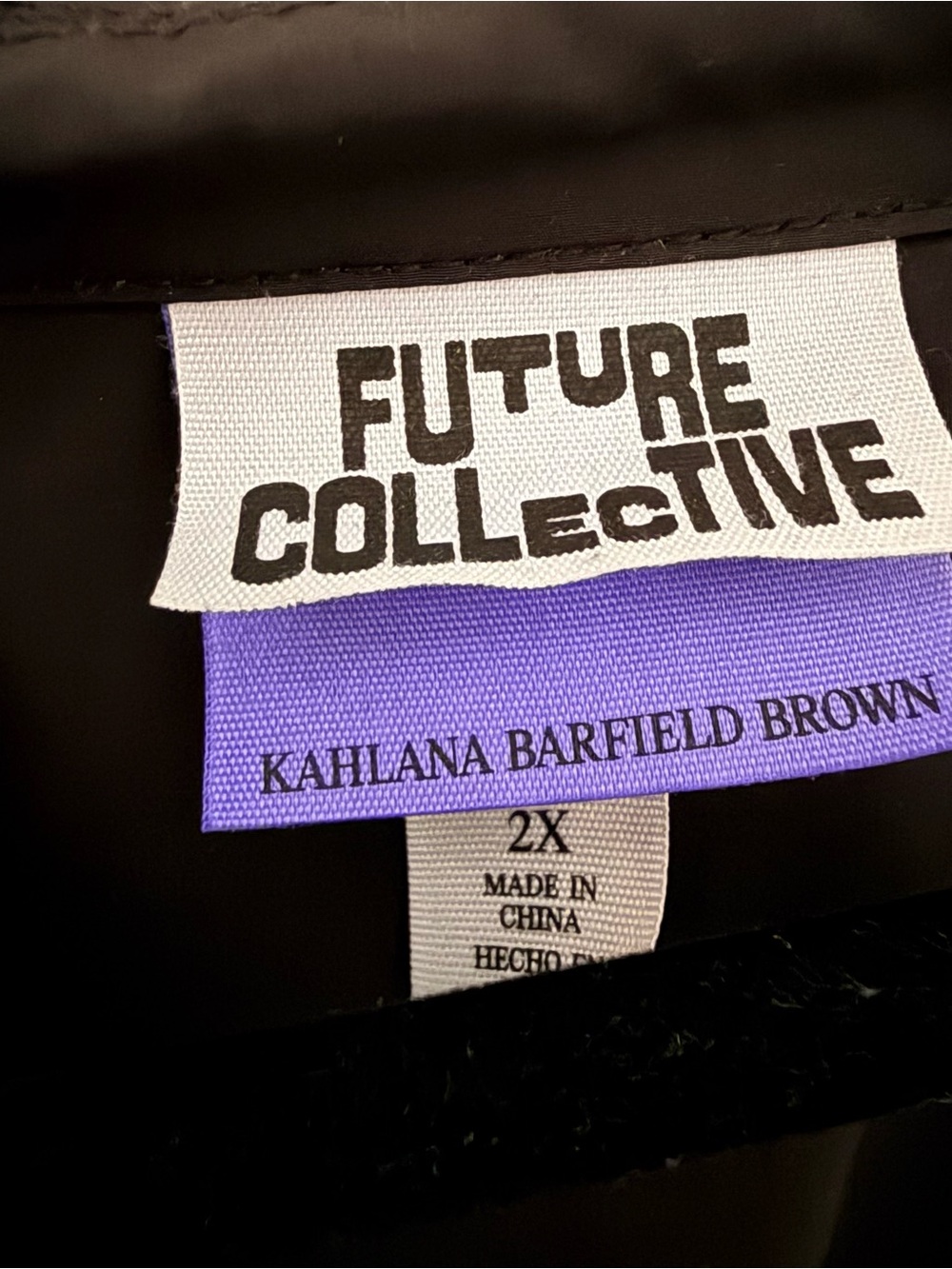 Future Collective Kahlana Barfield Brown Black Sleeveless 2X Blouse - Picture 4 of 4